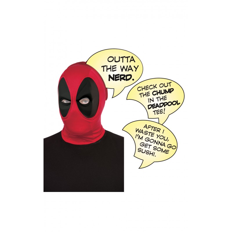 Deadpool Deluxe Mask With Speech Bubble - Accessory