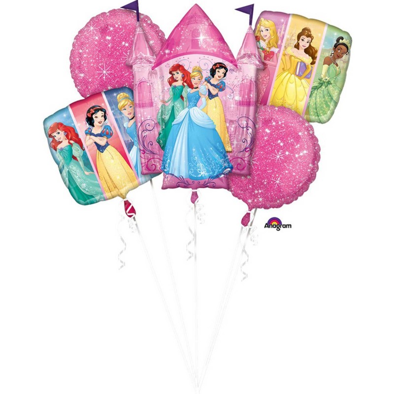 Disney Princess Dream Big Bouquet Foil Balloons 5 pk