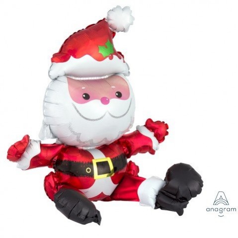 Christmas Party Decorations - Shaped Balloon Multi Sitting Santa