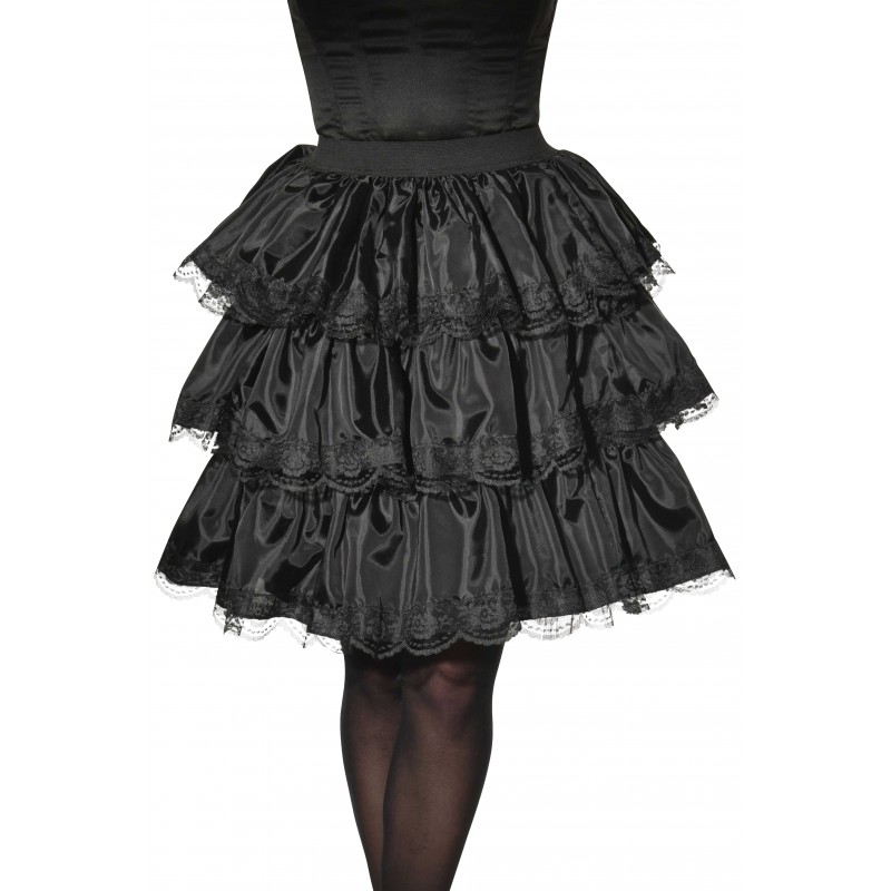 Black Ruffle Adult Skirt Witches