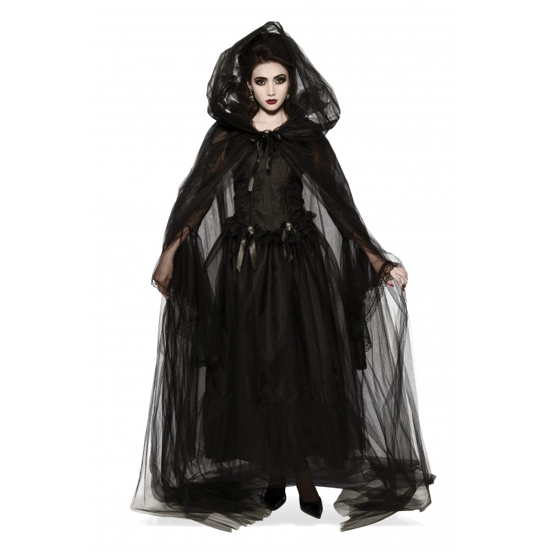 Black Hooded Adult Cape Witches - Accessory