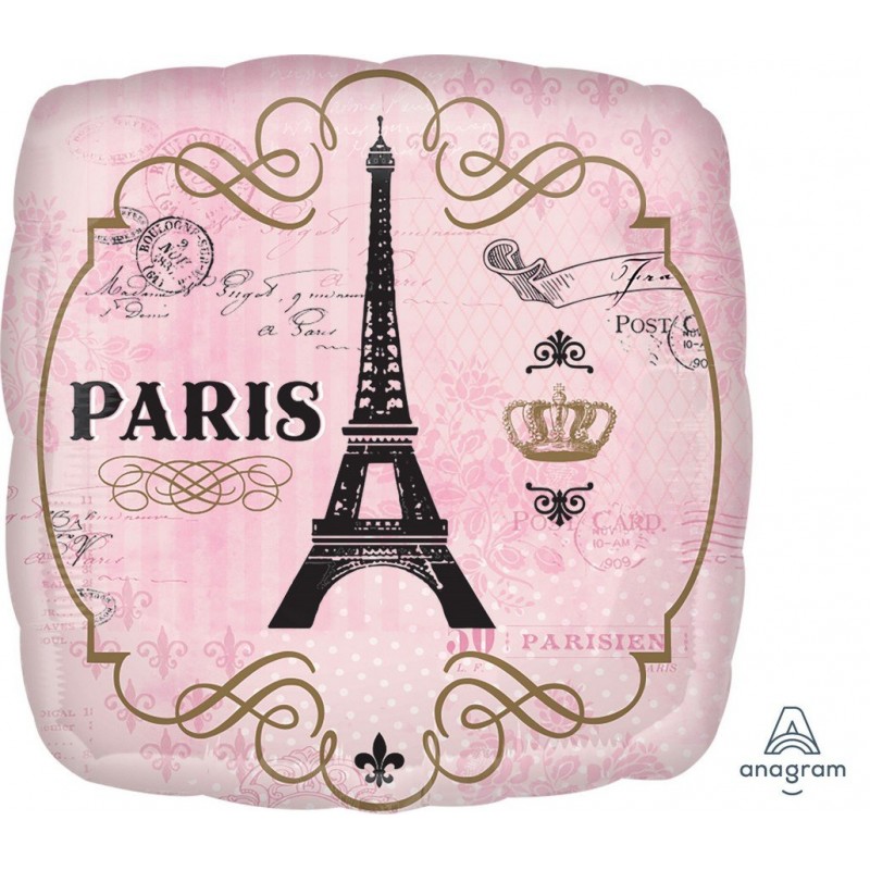 Day in Paris Party Decorations - Shaped Balloon Standard HX Square