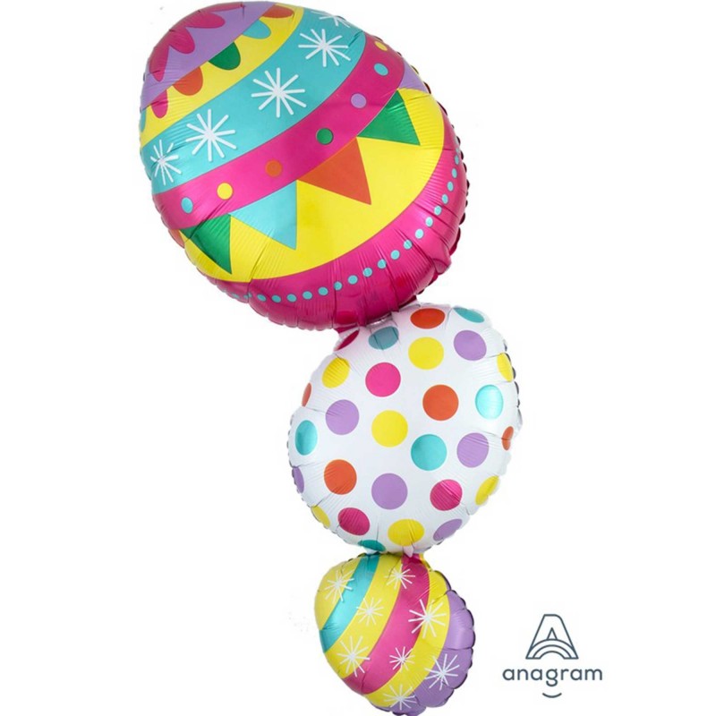 Easter SuperShape XL Egg Stack Shaped Balloon 43cm x 96cm