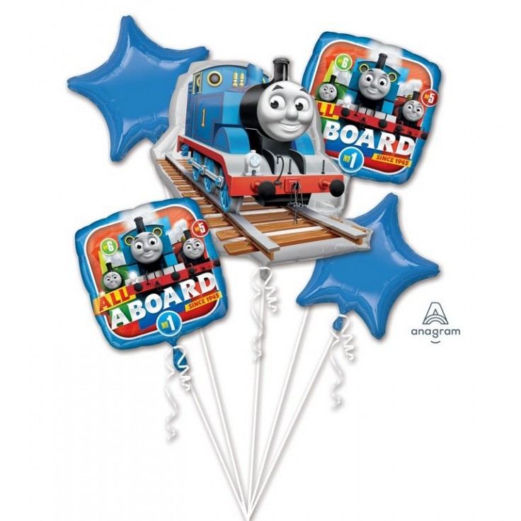 Thomas & Friends All Aboard Bouquet Foil Balloons 5 pk