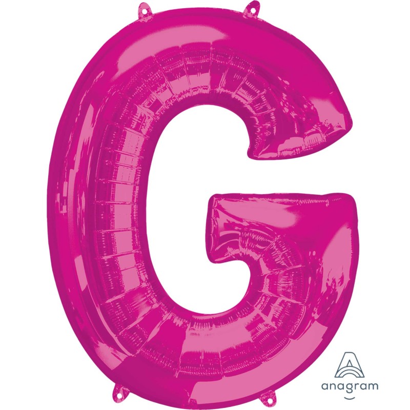 Pink Letter G Shaped Balloon 81cm x 83cm