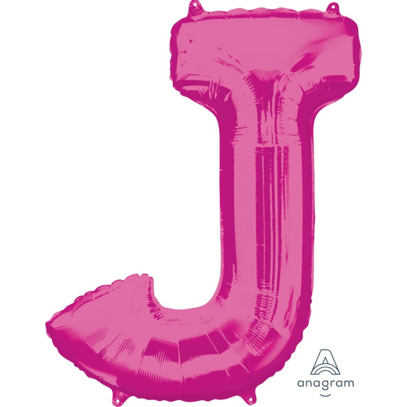 Pink Letter J Shaped Balloon 81cm x 83cm Pink Letter J Shaped Balloon 81cm x 83cm