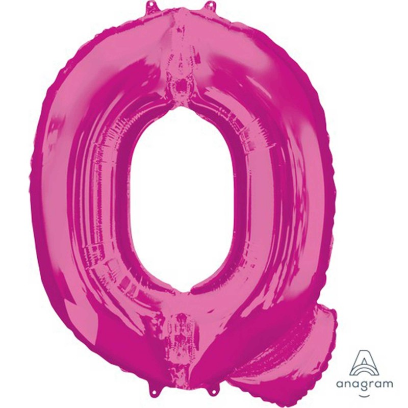 Pink Letter Q Shaped Balloon 60cm x 81cm Pink Letter Q Shaped Balloon 60cm x 81cm