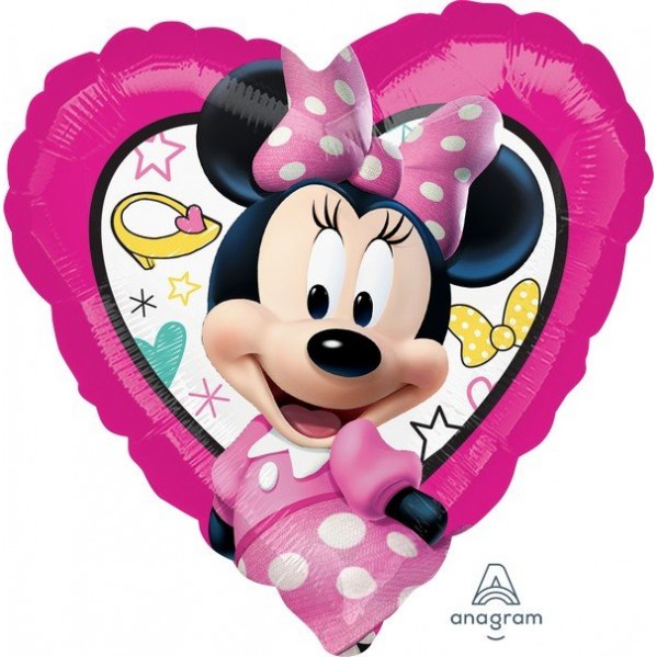 Minnie Mouse Happy Helpers Heart Shaped Balloon 45cm Minnie Mouse Happy Helpers Heart Shaped Balloon 45cm