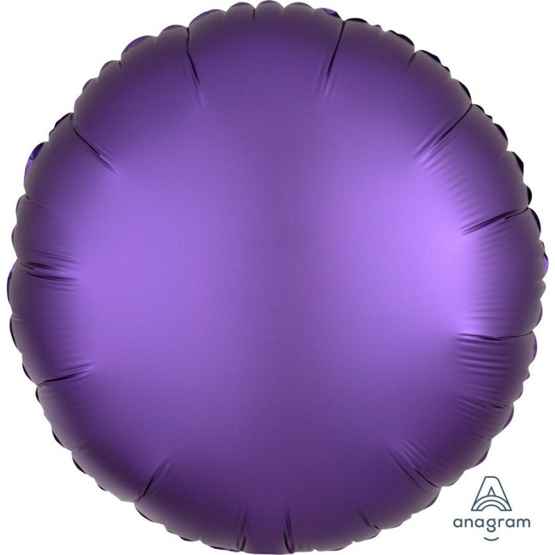 Satin Luxe Royale Purple Round Foil Balloon 45cm