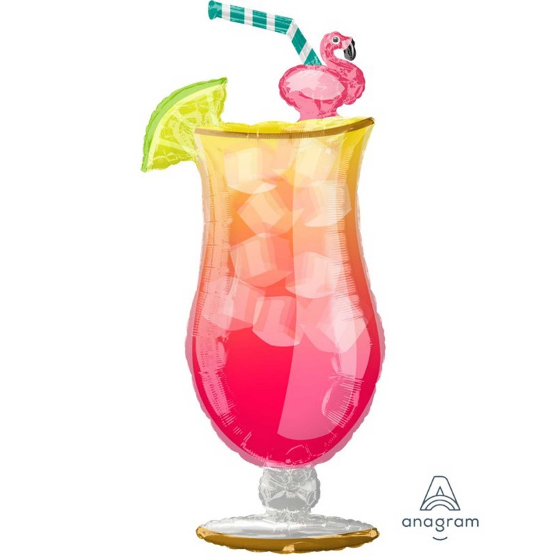 Hawaiian Luau Tropical Drink Let's Flamingle Shaped Balloon 50cm x 104cm Hawaiian Luau Tropical Drink Let's Flamingle Shaped Balloon 50cm x 104cm