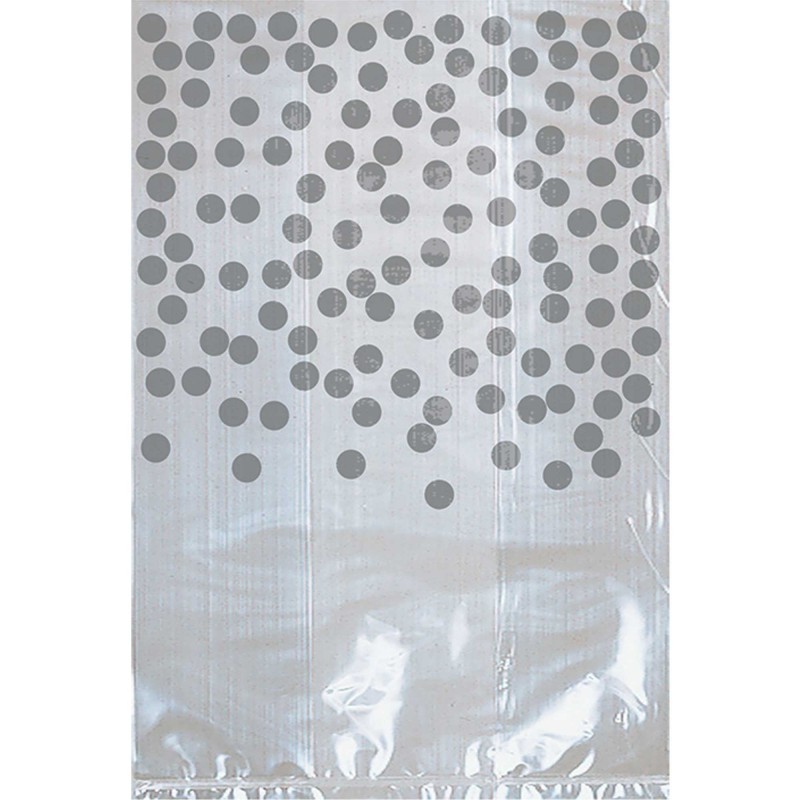 Silver Dots Favour Bags 15cm x 10cm 25 pk
