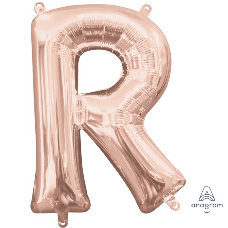Rose Gold CI: Letter R Shaped Balloon 40cm