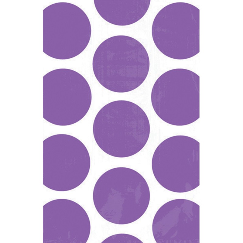 New Purple Polka Dots Favour Bags 18cm x 11cm 10 pk - NFS Party