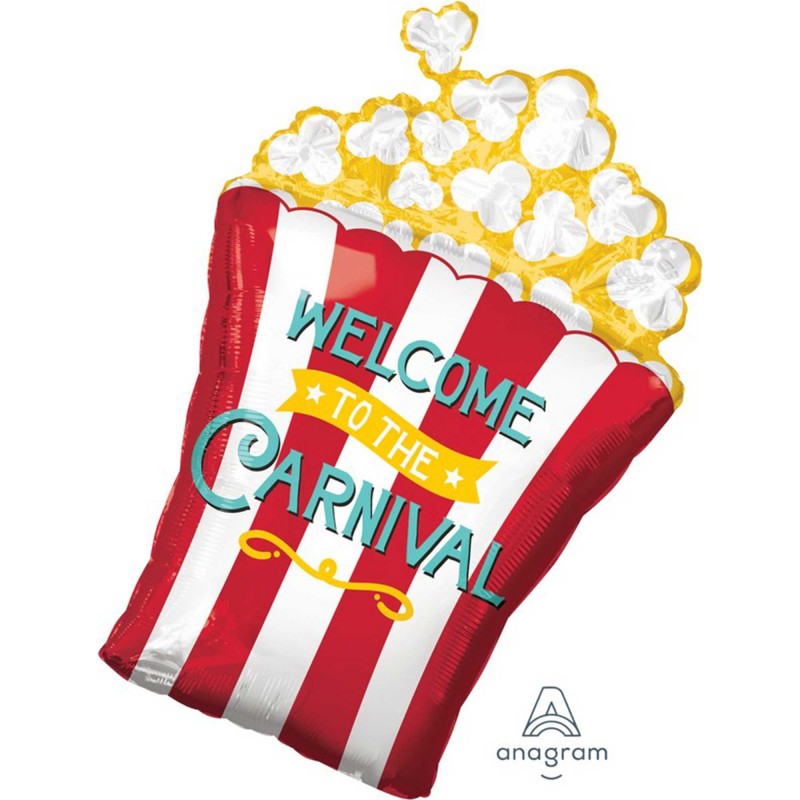 Popcorn Box Disney Mickey Carnival SuperShape Welcome To The Carnival Shaped Balloon 50cm x 73cm