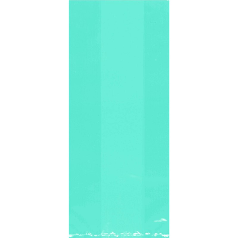 Caribbean Blue Small Cello Favour Bags 24cm x 10cm 25 pk - NFS Party