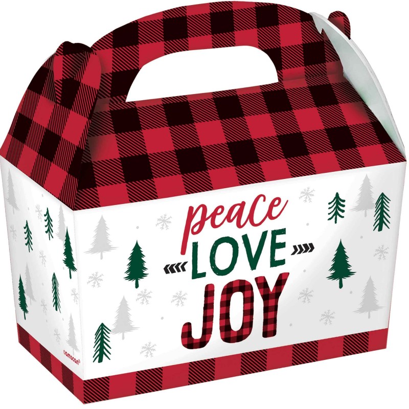 Christmas Party Supplies - Favour Boxes Cozy Holiday Small Treat Gable