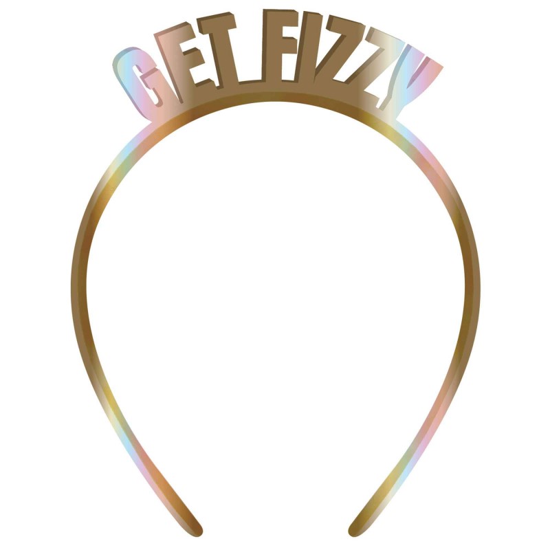 Gold Get Fizzy Headband 16cm x 11cm