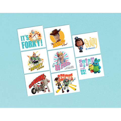 Toy Story 4 Tattoo Favours 8 Tattoos