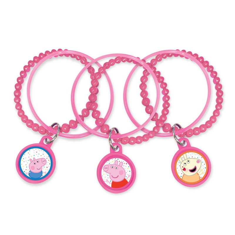 Peppa Pig Party Supplies - Favours Confetti Party Charm Bracelets - NFS Party