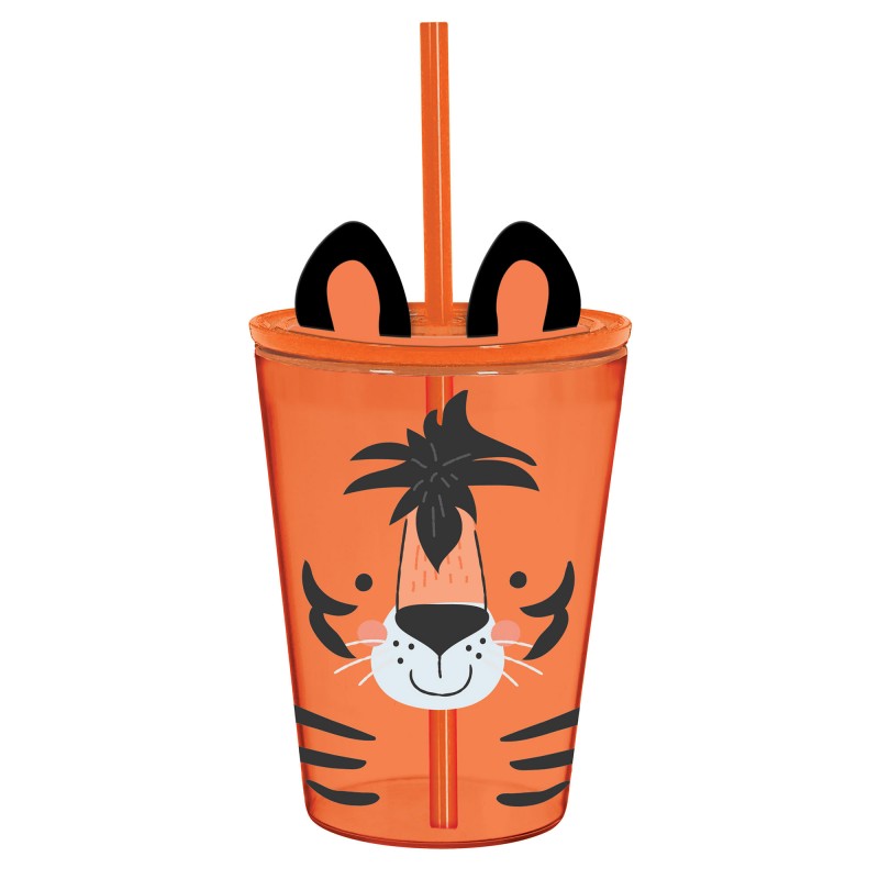 Jungle Animals Get Wild Jungle Tumbler & Straw 354ml