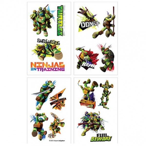 Teenage Mutant Ninja Turtles Tattoos Favours 5cm x 4cm 8 pk