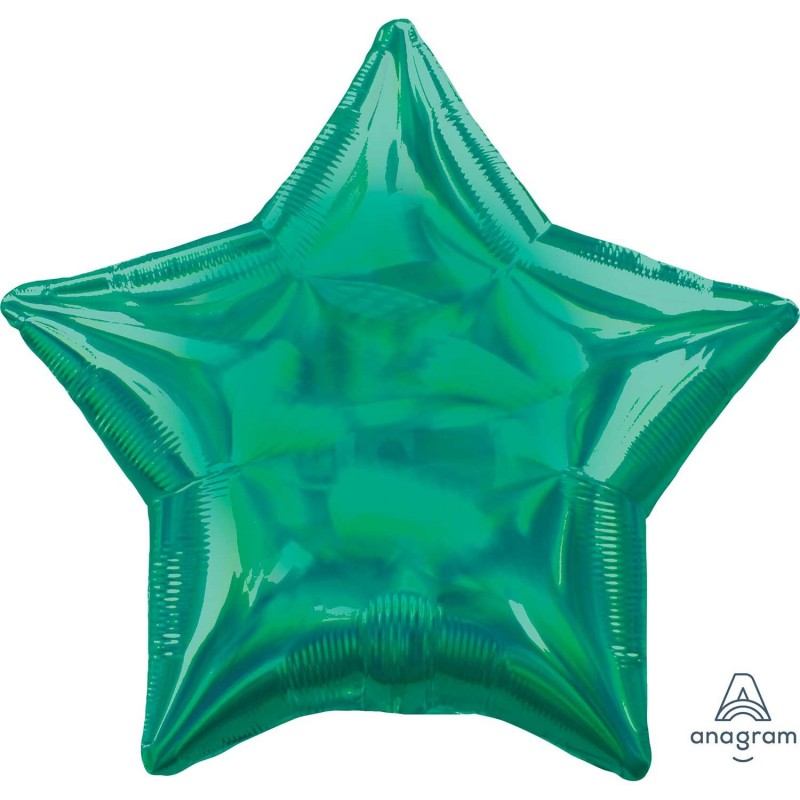 Iridescent Green Star Shaped Balloon 45cm