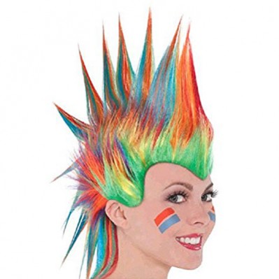 Rainbow Costume Accessories One Size Fits Most Mohawk Style Wig