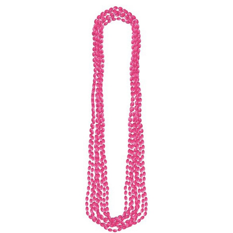 Metallic Pink Necklace 76cm 8 pk