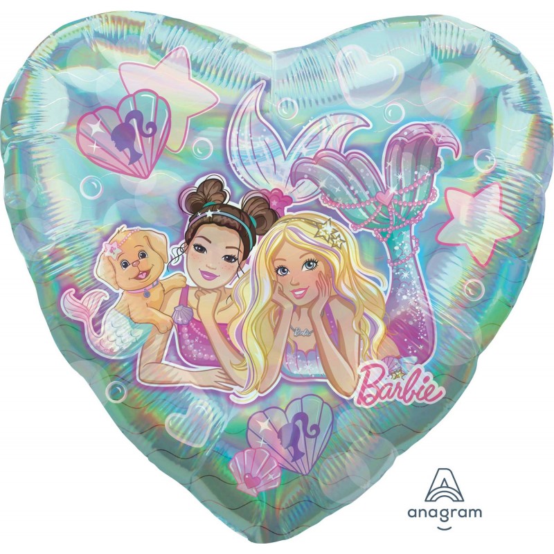 Mermaid Barbie Heart Shaped Balloon Mermaid Barbie Heart Shaped Balloon