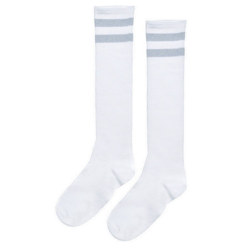 Silver Party Supplies - Striped Knee Socks