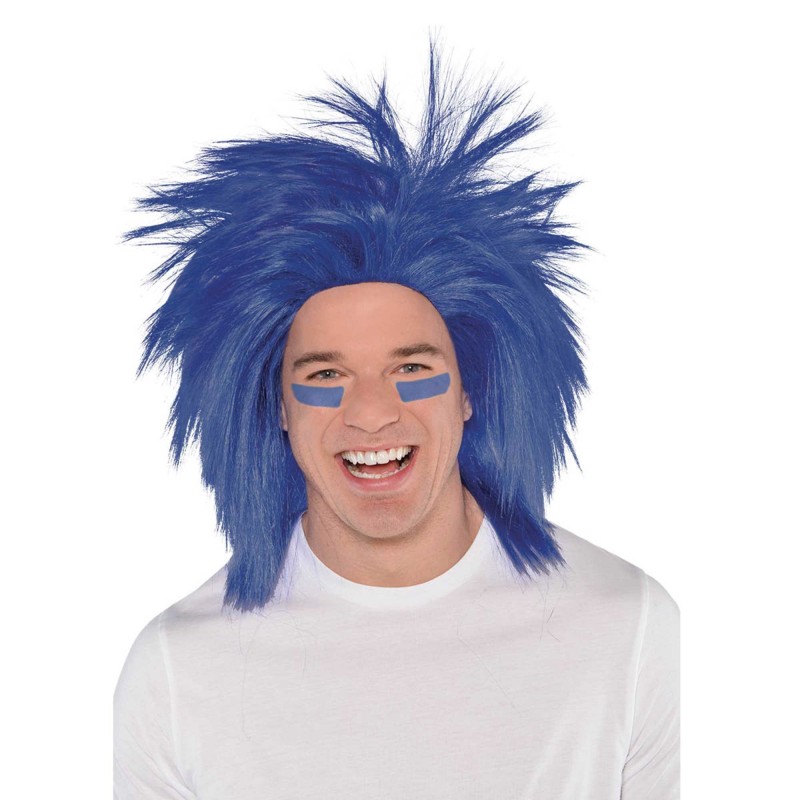 Blue Crazy Wig One Size