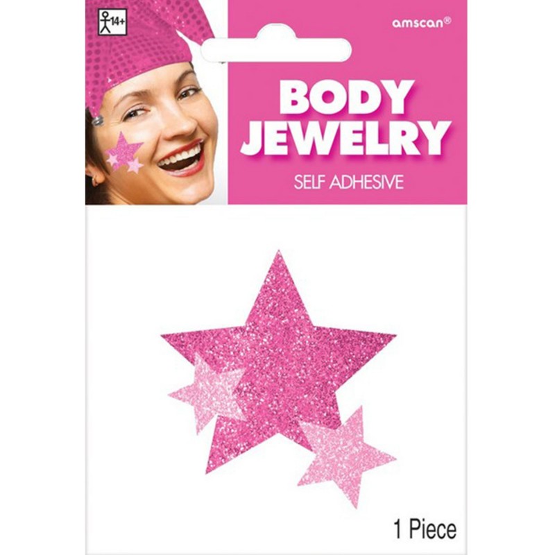 Pink Star Body Jewelry 12cm x 8.8cm Pink Star Body Jewelry 12cm x 8.8cm