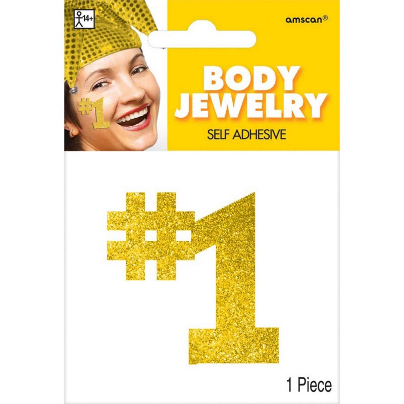 Number 1 Party Supplies - Body Jewellery Gold - NFS Party