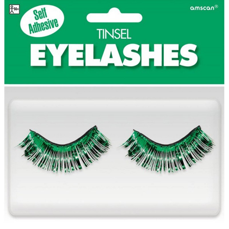 Green Tinsel Eyelashes 1.2cm x 2.5cm