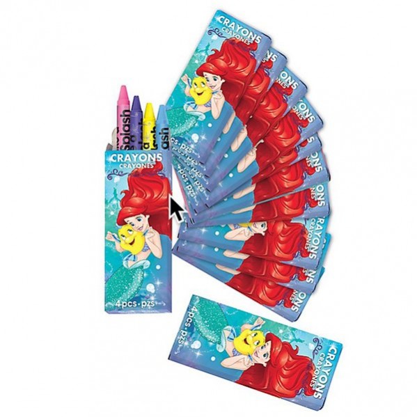 The Little Mermaid Ariel Dream Big Crayons Favours Pack of 12