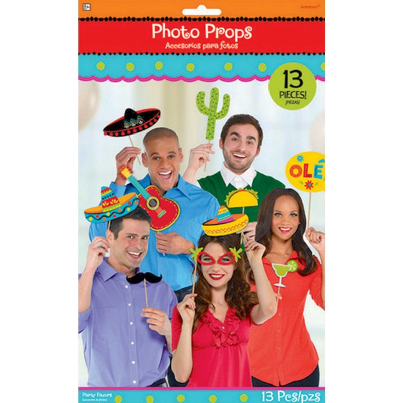 Mexican Fiesta Photo Props Pack of 13