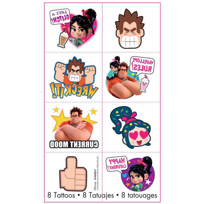 Wreck It Ralph Tattoo Favours 5cm x 4cm 8 Tattoos