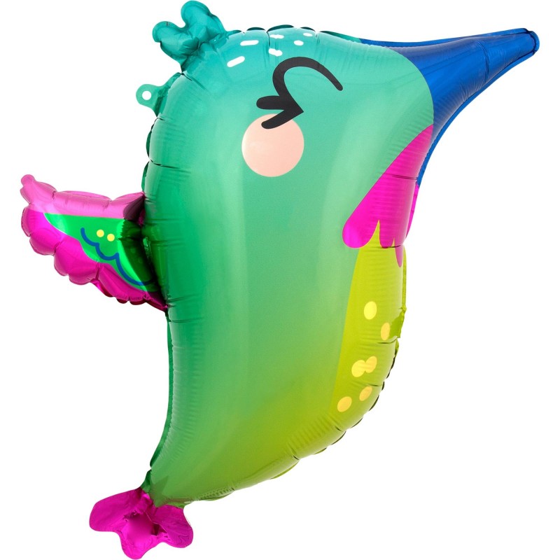 Hawaiian Luau Colourful Hummingbird Shaped Balloon 63cm x 40cm Hawaiian Luau Colourful Hummingbird Shaped Balloon 63cm x 40cm