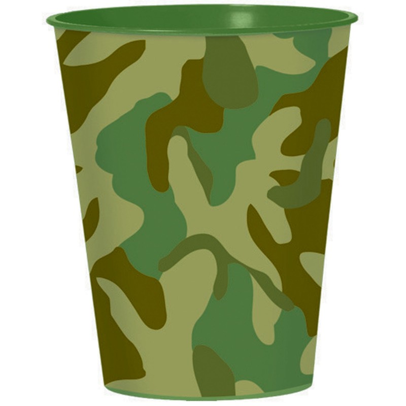 Camouflage Favour Plastic Cup 473ml Express Party Supplies