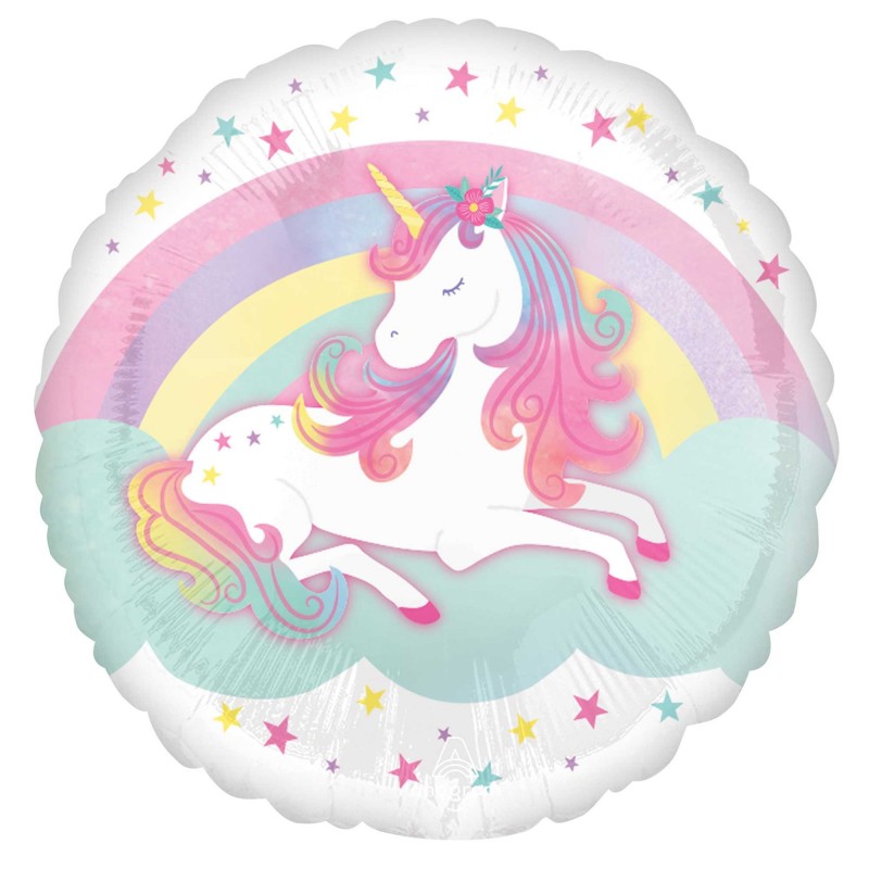 Magical Unicorn Party Decorations - Foil Balloon Enchanted Unicorn Standard HX