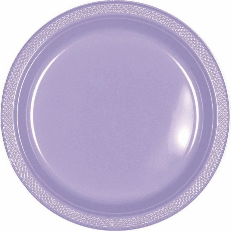 Lavender Party Supplies - Dinner Plates Plastic - NOT FOR SALE SINGLE USE PLASTIC