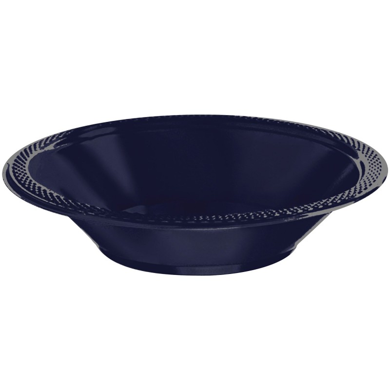 Navy Blue Plastic Bowls 355ml Pack of 20 - NOT FOR SALE SINGLE USE PLASTIC