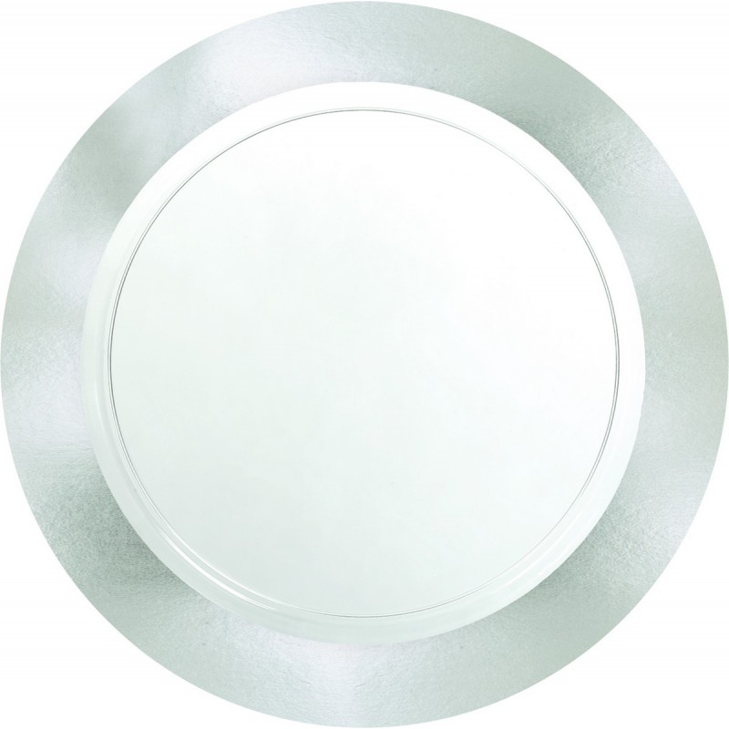 Silver Party Supplies - Dinner Plates Premium Plastic with Silver Border