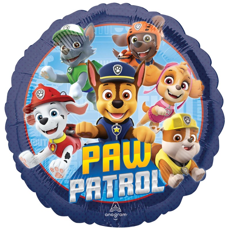 Paw Patrol Round Foil Balloon 45cm