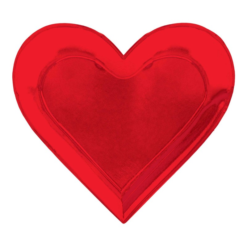 Love Red Heart Banquet Plates 26cm 8 pk