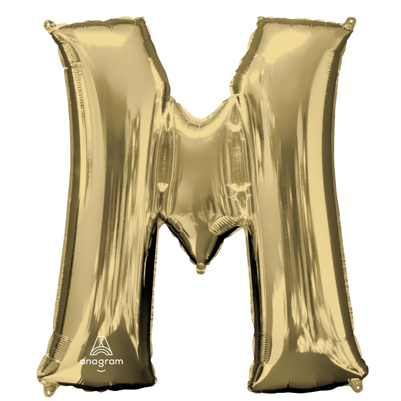 White Gold Letter M Shaped Balloon 76cm x 86cm White Gold Letter M Shaped Balloon 76cm x 86cm