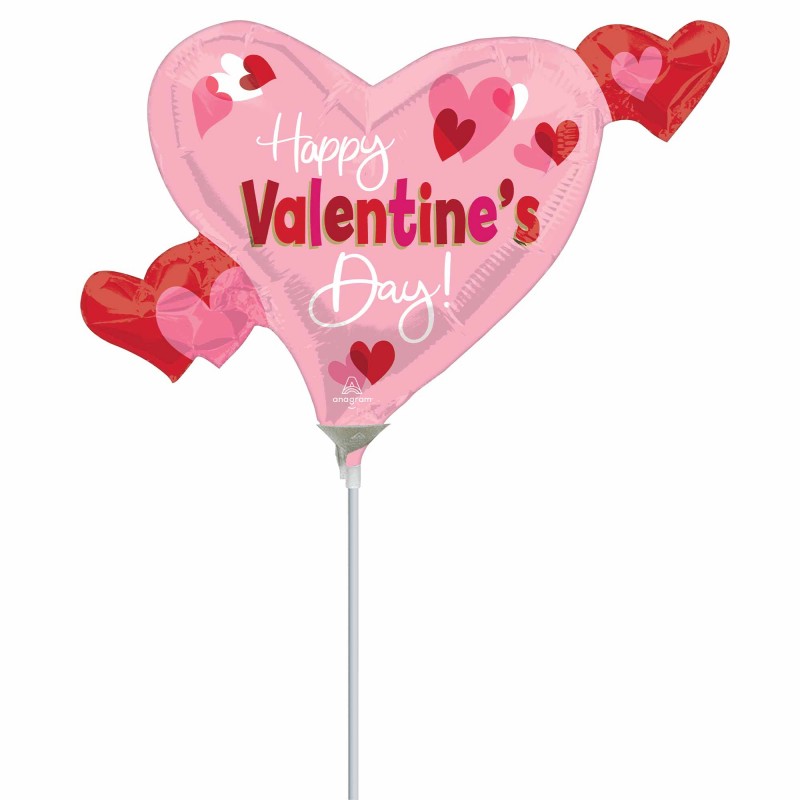 Happy Valentine's Day Playful Hearts Mini Shaped Balloon Happy Valentine's Day Playful Hearts Mini Shaped Balloon