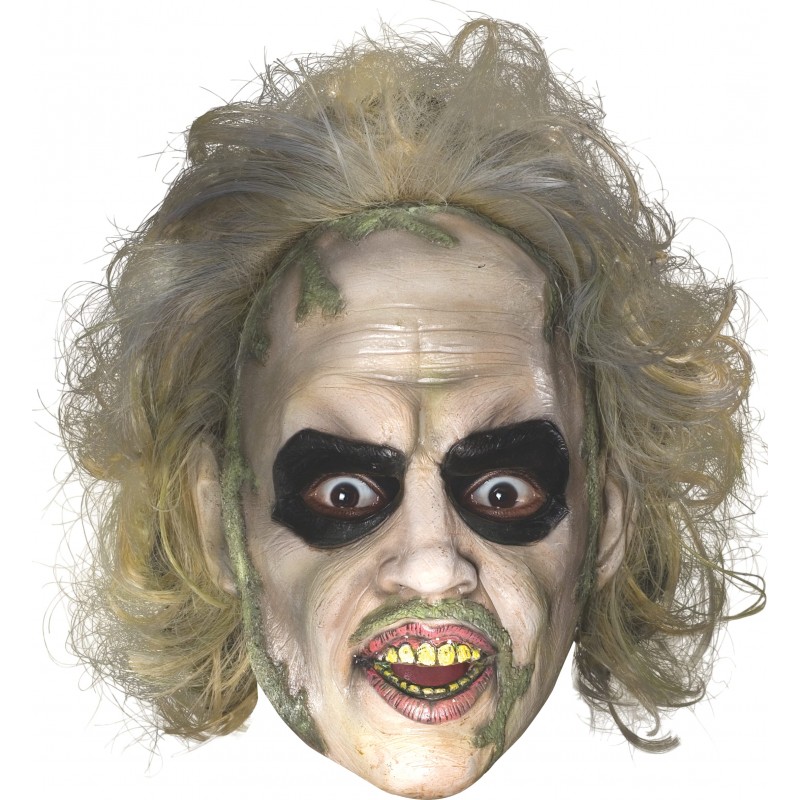 Beetlejuice 3/4 Vinyl Mask With Hair for Adult
