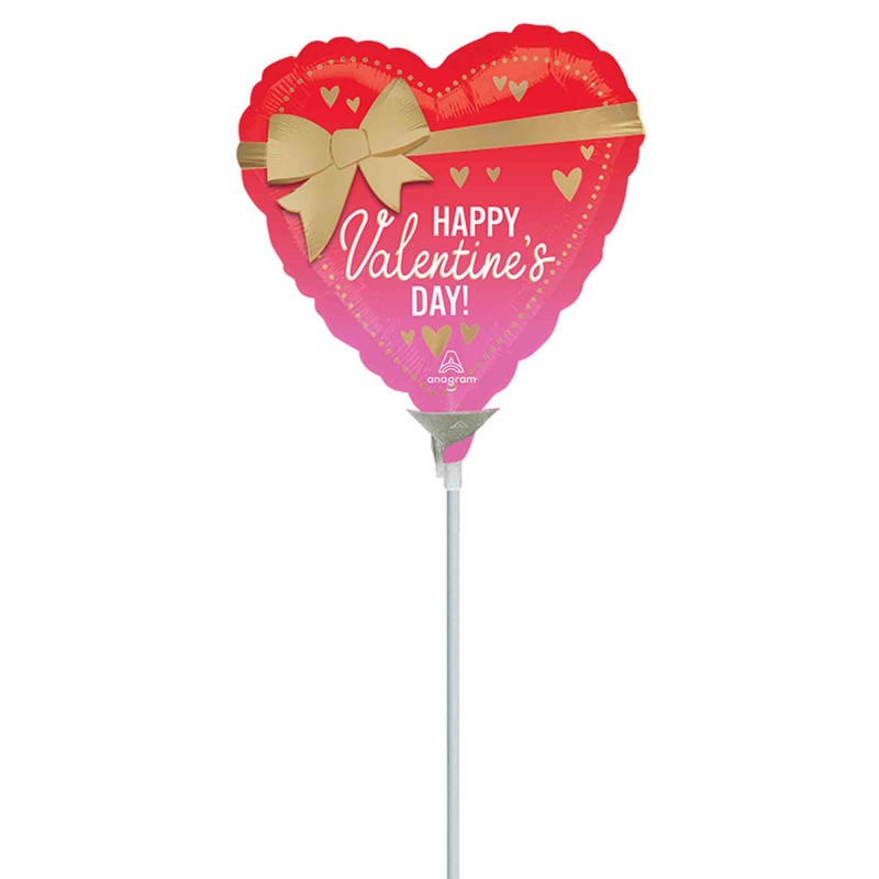 Valentines Heart Balloon 22cm Satin Better With Bows