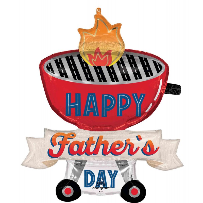 Happy Father's Day Grill Shaped Balloon 71cm x 76cm - NFS Party